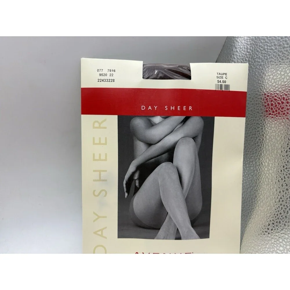 Avenue Day Sheer Pantyhose Lot 8 Size C Coffee Black Beige Taupe Vintage